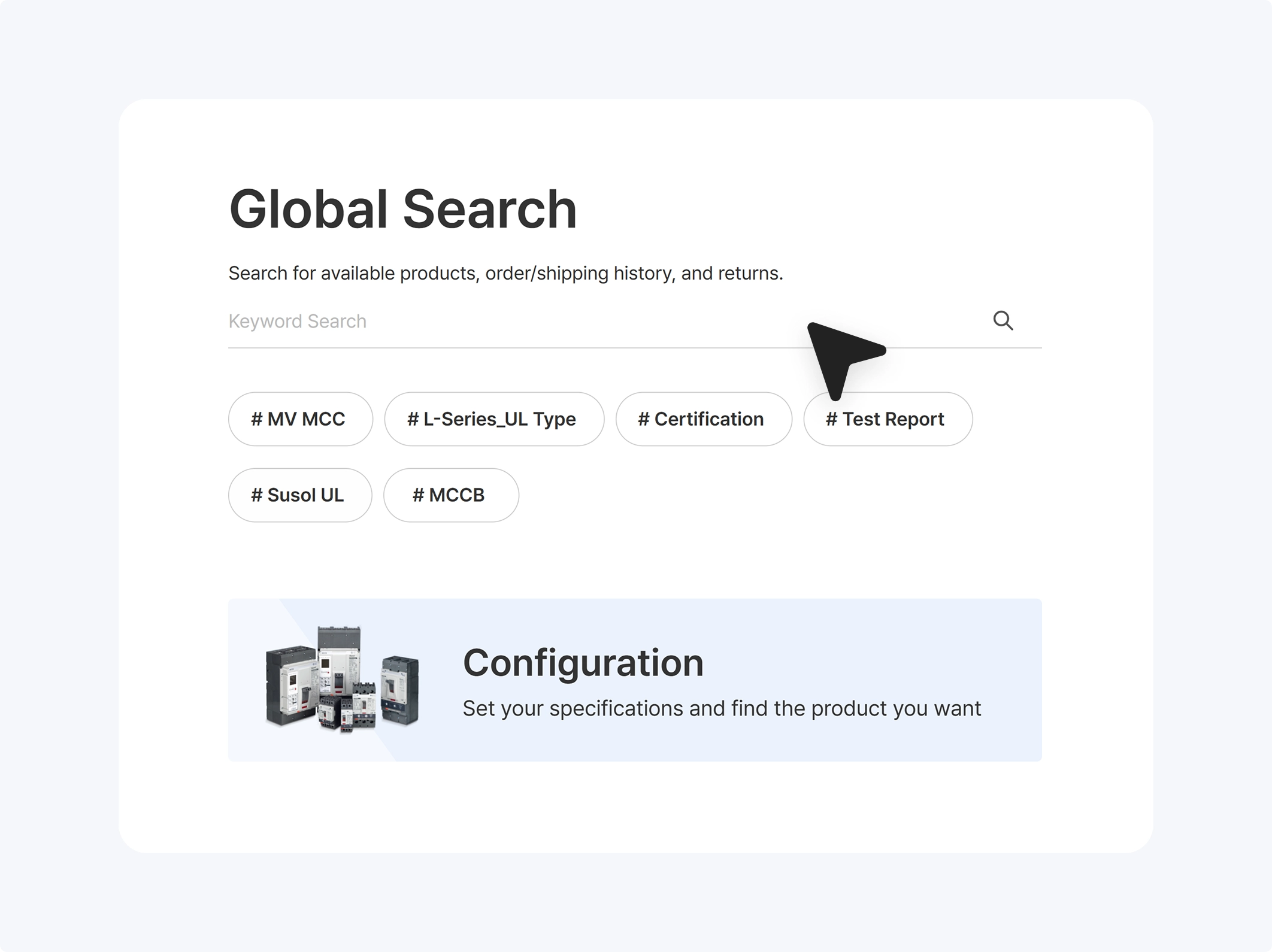 Global search interface in Connect Portal